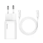 Сетевое зарядное устройство Baseus Super Si PD25W / QC3.0 3A cable Type-C to Type-C 1m, White