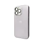 Чехол - накладка AG Glass Matt Frame Color Logo для iPhone 13 Pro appletitaniumgrey