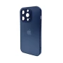 Чехол - накладка AG Glass Matt Frame Color Logo для iPhone 14 Pro deeppurple