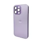Чехол - накладка AG Glass Matt Frame Color Logo для iPhone 14 Pro Max