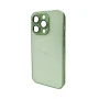 Чехол - накладка AG Glass Matt Frame Color Logo для iPhone 14 Pro deeppurple