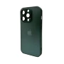 Чехол - накладка AG Glass Matt Frame Color Logo для iPhone 14 Pro deeppurple