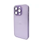 Чехол - накладка AG Glass Matt Frame Color Logo для iPhone 14 Pro deeppurple