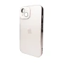 Чехол - накладка AG Glass Sapphire Frame MagSafe для iPhone 15 applegungrey