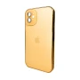 Чехол - накладка AG Glass Sapphire Frame MagSafe для iPhone 11 appleiphone11gold