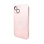 Чохол - накладка AG Glass Matt Frame Color Logo для iPhone 15 applepearlywhite