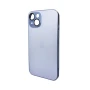 Чохол - накладка AG Glass Matt Frame Color Logo для iPhone 15 applepearlywhite