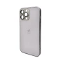 Чехол - накладка AG Glass Matt Frame Color Logo для iPhone 12 Pro Max applemaxtitaniumgrey