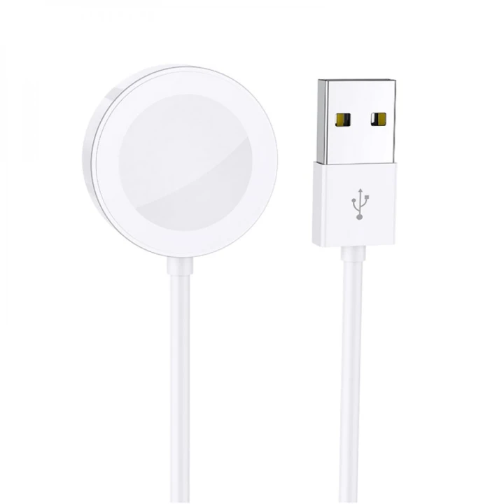 Беспроводное Зарядное Устройство Borofone BQ13 (iWatch 1-8, SE / SE2 / Ultra) 1А, White