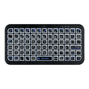 Бездротова bluetooth клавіатура JEQANG JB-512 з RGB-підсвічуванням, Black