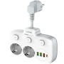 Подовжувач мережі LDNIO SE2435 2 EU ports /1 PD/1 QC/2 auto ID, White