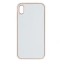 Чехол-накладка Leather Gold with Frame without Logo для Apple iPhone XR white