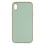 Чехол-накладка Leather Gold with Frame without Logo для Apple iPhone XR white