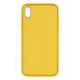 Чехол-накладка Leather Gold with Frame without Logo для Apple iPhone XR white