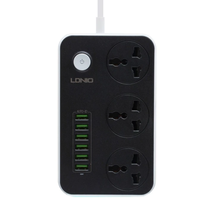 Сетевой Удлинитель LDNIO SC3604 6-USB 3.4A 2m, Black