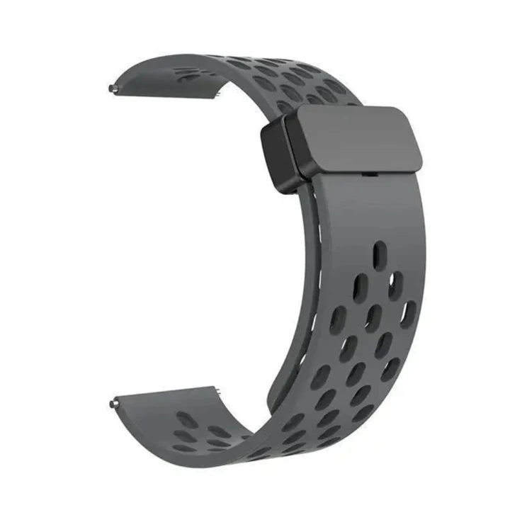 Ремінець Silicone 22mm With Magnetic для Samsung / Amazfit / Huawei, Dark Grey