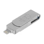 USB флешка OTG T&G 256gb 3&1 Lightning / micro-USB, Steel