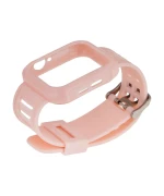 Ремешок Silicone Shine для Apple Watch 44mm + Protect Case, Pink