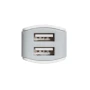 Aвтомобильное зарядное устройство Hoco Z23 2USB cable Lightning 1m, White