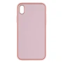 Чехол-накладка Leather Gold with Frame without Logo для Apple iPhone XR white