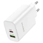 Сетевое Зарядное Устройство Borofone BN10 Sunlight PD65W / QC3.0 3A, White