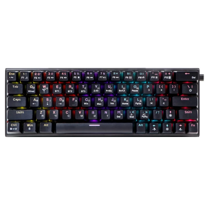 Ігрова Bluetooth Клавіатура TWolf T30 LED Version Blue Switch, Black