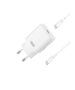 Мережевий Зарядний Пристрій XO L126 PD20W / QC3.0 3A cable Type-C to Type-C, White