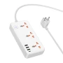 Сетевой Удлинитель Hoco AC8A PD30W / QC18W / 1C3A, White