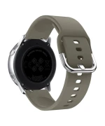 Ремінець Silicone 22mm Original Button для Samsung / Amazfit / Huawei, Olive Green