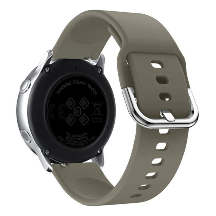 Ремінець Silicone 22mm Original Button для Samsung / Amazfit / Huawei, Olive Green