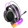 Ігрові дротові навушники Hoco W109 Rich USB 3.5mm з RGB-підсвічуванням 2m, Black