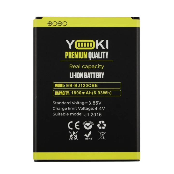 Аккумулятор Yoki EB-BJ120CBE для Samsung Galaxy J1 2016 1800mAh