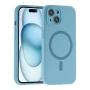Чехол - накладка Silicone Case Full Camera with Magsafe для iPhone 15 antique white