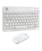 Бездротова Клавіатура та Миша JEQANG JB-350 Bluetooth charging, White