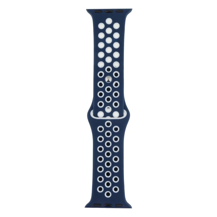 Ремешок Silicone Nike для Apple Watch 38 / 40mm + Protect Case, 12, Dark blue / White