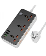 Сетевой Удлинитель Hoco AC8A PD30W / QC18W / 1C3A, Black