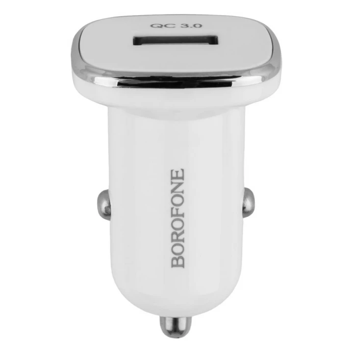 Автомобильное Зарядное Устройство Borofone BZ12A USB QC 3.0, White