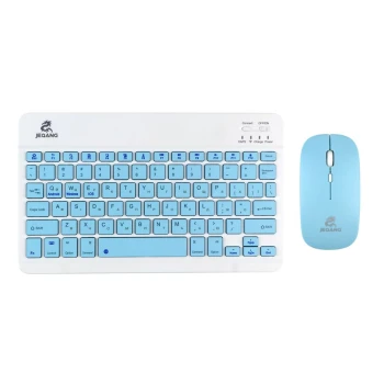 Бездротова Клавіатура та Миша JEQANG JB-350 Bluetooth charging, Blue