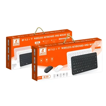 Бездротова Bluetooth клавіатура з мишкою JEQANG JB-322, Black
