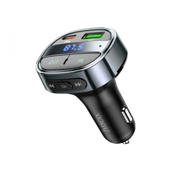 FM-модулятор Hoco E70 PD30W+QC3.0 car BT transmitter 30Вт, Black