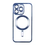 Чехол накладка TPU Metallic Full Camera with Magsafe для Apple Iphone 15 silver