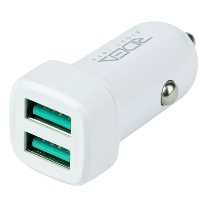 Автомобільний зарядний пристрій Ridea RCC-21112 Grand Micro-USB USB 2.4A 1m, White