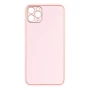Чехол-накладка Leather Gold with Frame without Logo для Apple iPhone 11 Pro Max pink