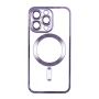 Чехол накладка TPU Metallic Full Camera with Magsafe для Apple Iphone 15 silver