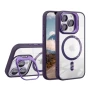 Чехол накладка TPU + PC + Metal Stand Case with MagSafe and Camera Lenses для iPhone 14 purple