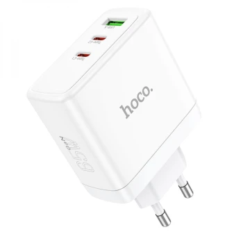 Сетевое Зарядное Устройство Hoco N30 PD65W / QC3.0 1.5A, White