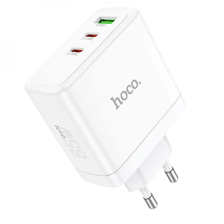 Сетевое Зарядное Устройство Hoco N30 PD65W / QC3.0 1.5A, White