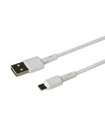 Data-кабель USB Hoco X83 MicroUSB Fast Charging 2.4A 1m, White