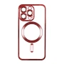 Чехол накладка TPU Metallic Full Camera with Magsafe для Apple Iphone 15 silver