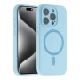 Чехол - накладка Silicone Case Full Camera with Magsafe для iPhone 15 Pro Max dark blue
